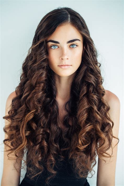 dark long curly hair